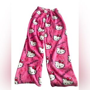 Hello Kitty soft fuzzy pajama pants pink